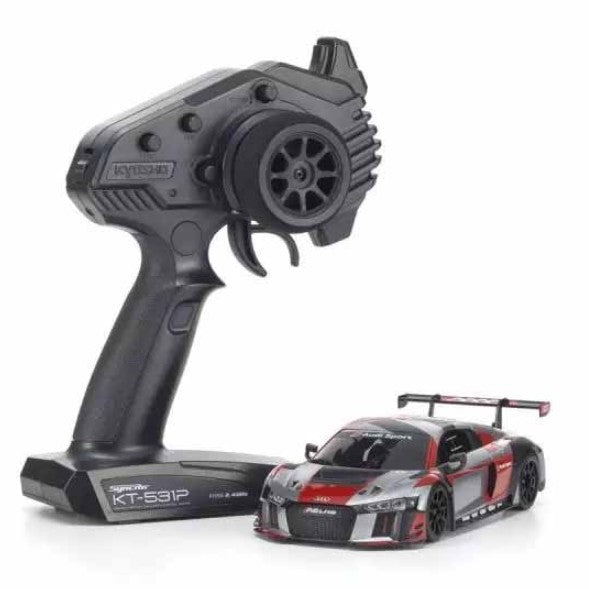 Kyosho Mini-Z MR-04 RWD Audi R8 LMS 2016 Gray/Red – fjernstyret bil 1:27 RTR (32357RGB)