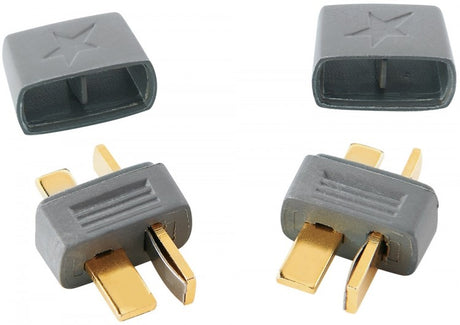 Deans stik / T-plug / Star Plug 50 styk med bagcover! Han / male