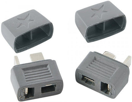 Deans stik / T-plug / Star Plug 50 styk med bagcover! Hun / female