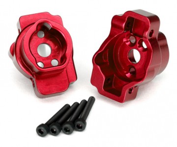 Traxxas 8256R Portal Drive Axle Mount Rear Alu Red (2)  TRX-4/6*