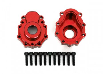 Traxxas 8251R Portal Housing Outer Alu Red Front/Rear (2)  TRX-4/6