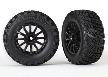 Traxxas 7473T Tires &amp; Wheels BFGoodrich/Black Rally 1/10 TSM (2)