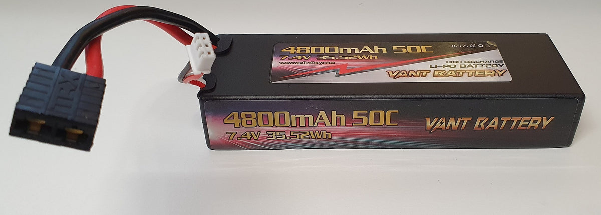 LiPo batteri 2s 7,4V 4800mAh 50c hardcase