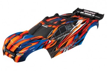 Traxxas 6717T Body Rustler 4x4 Orange Complete Clipless