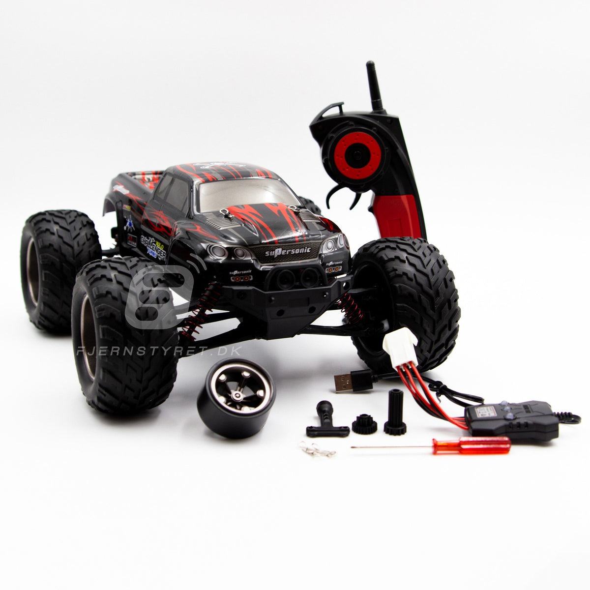 HURTIG Fed fjernstyret bil - Wild Challenger monster truck