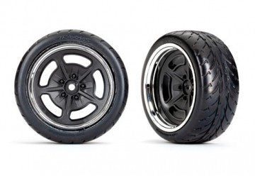 Traxxas 9373 Tires &amp; Wheels 2.1" Touring Hot Rod Rear (2)