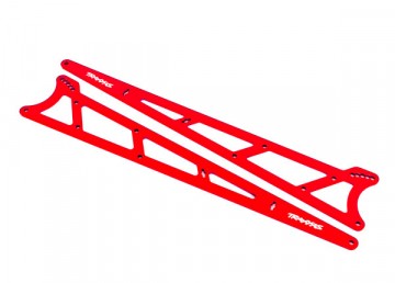 Traxxas 9462R Side Plates Wheelie Bar Alu Red  Drag Slash