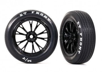 Traxxas 9474 Tires &amp; Wheels Front Black (2)  Drag Slash