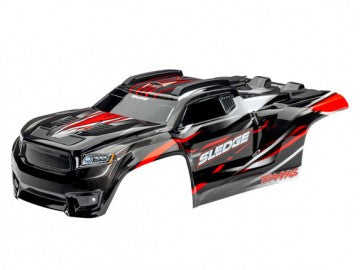 Traxxas 9511R Body Sledge Red Complete w/ Mounts &amp; Support