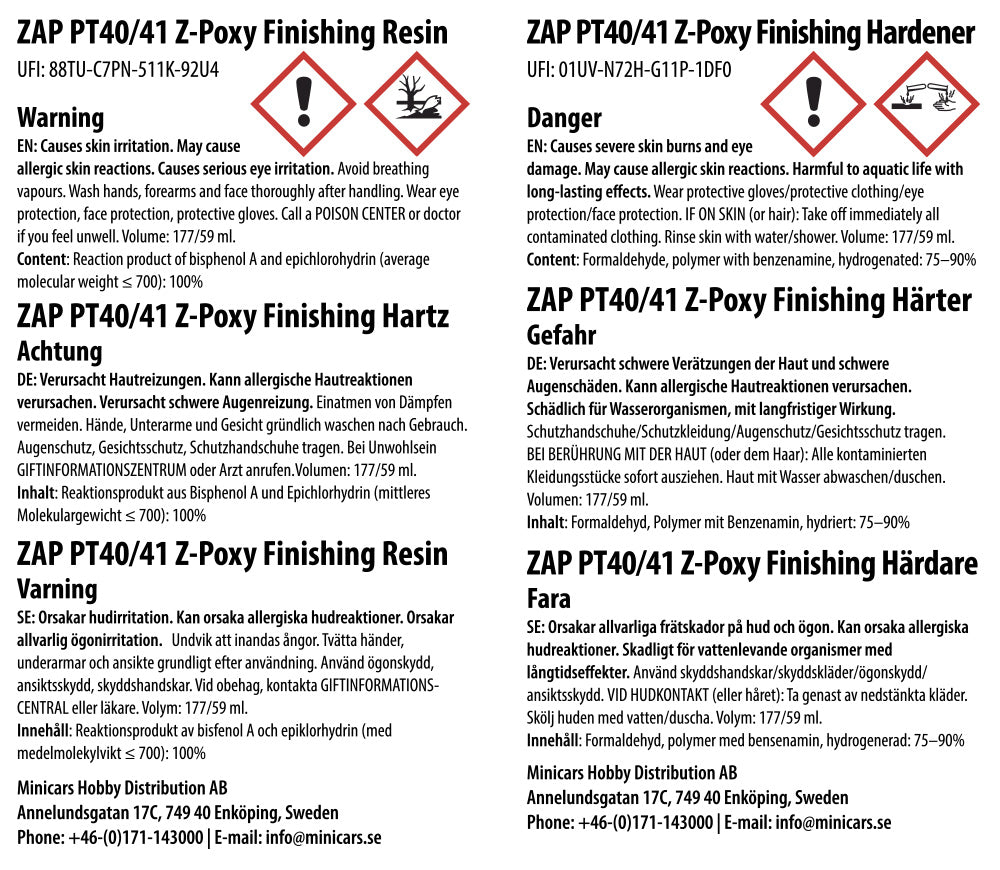 PT-41 Z-Poxy Finishing Resin 118ml