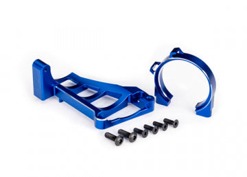 Traxxas 10261-BLUE Motor Mounts Front &amp; Rear Set Alu Blue Maxx