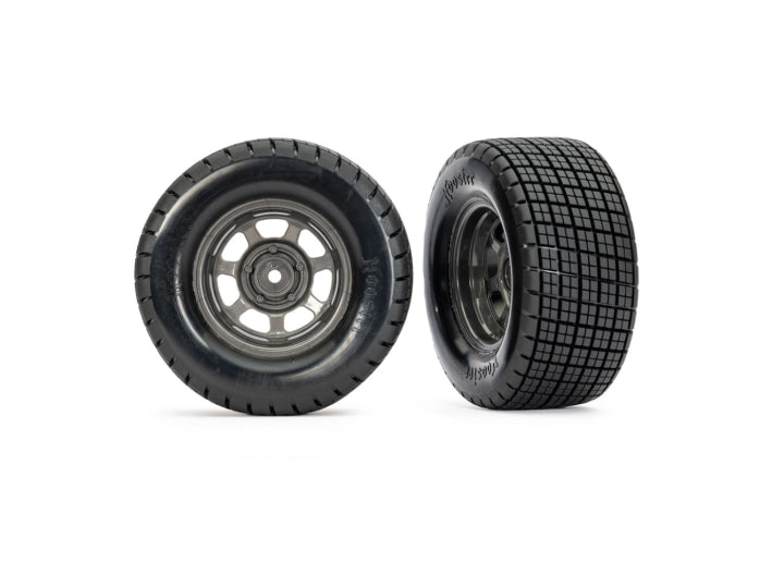 TRAXXAS 10473X Tires &amp; Wheels Hoosier / Dirt Oval 2WD Front (2)