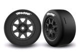 TRX10875-BLK Tires & Wheels Speed Slicks Soft / Mini Rally Black Rear (2)