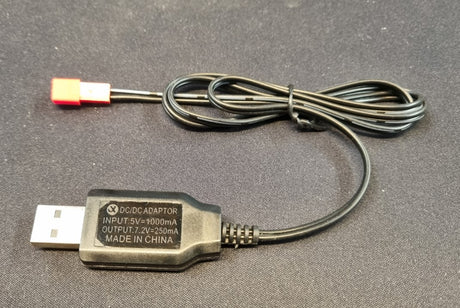 7,2V USB Lader til NiMh NiCd batterier - JST stik - 250mAh