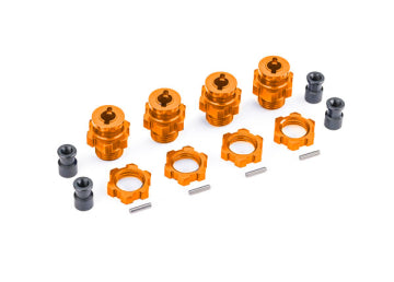 Traxxas 9086-ORNG Wheel Hub &amp; Nuts 17mm Alu Blue (4) Jato 4x4
