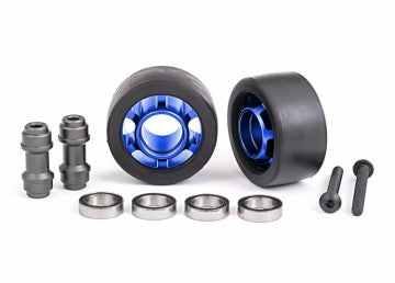 Traxxas 7775X Wheels Alu Blue Wheelie Bar Set Ball Bearings (2) X-Maxx, XRT, Maxx, Sledge