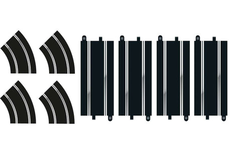 Standard straight and R2 curve track ex
