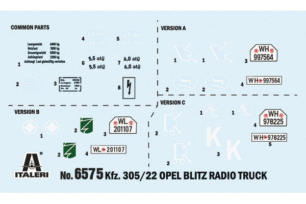 1:35 Opel Blitz Radio Truck Sd.Kfz. 305/22
