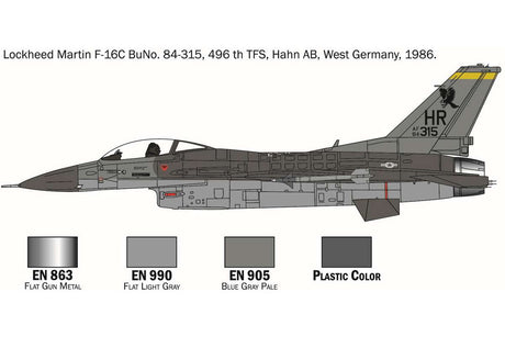 1:72 Complete modeling set F-16 C/D Night Falcon