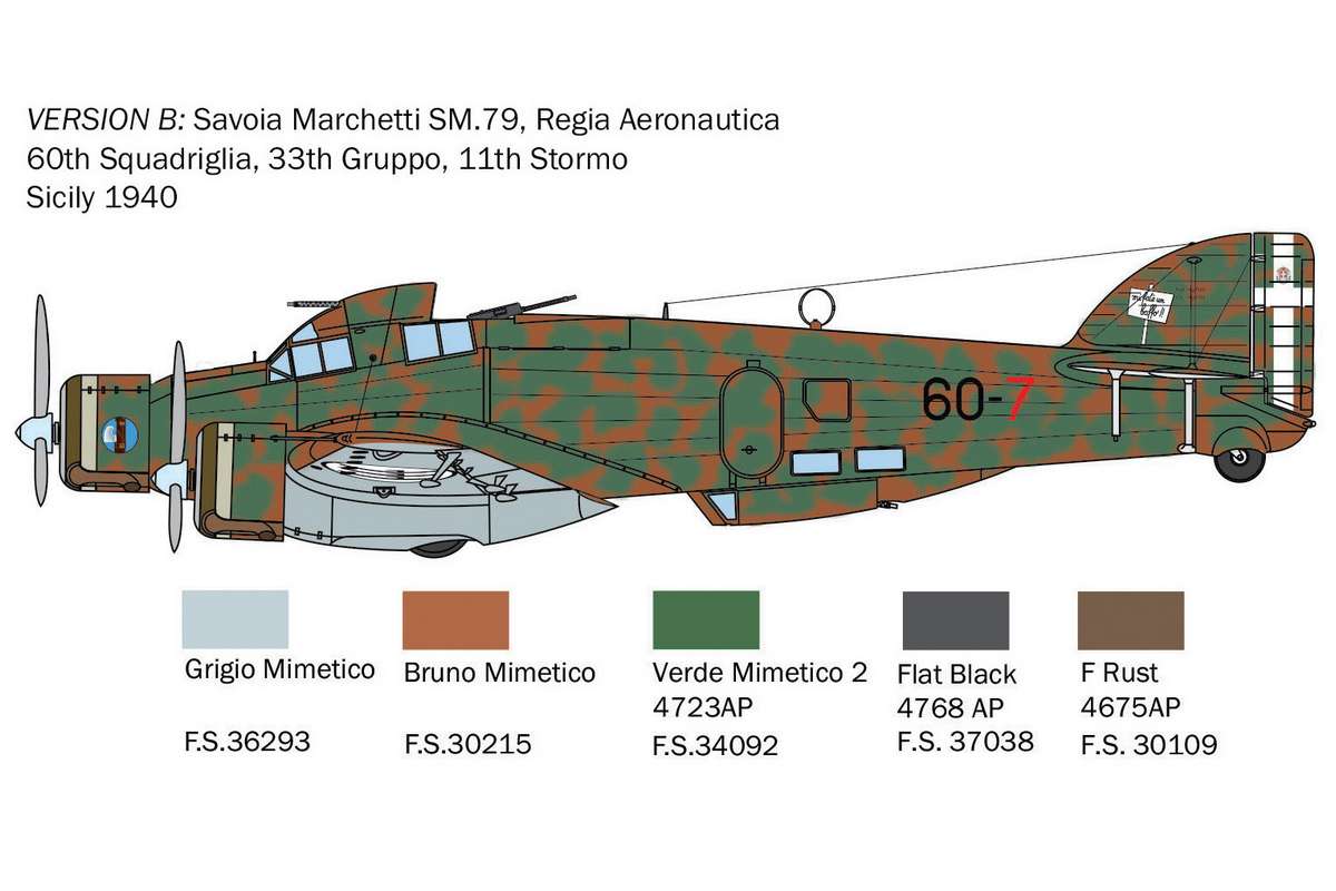 1:72 SM-79 Sparviero Bomber version