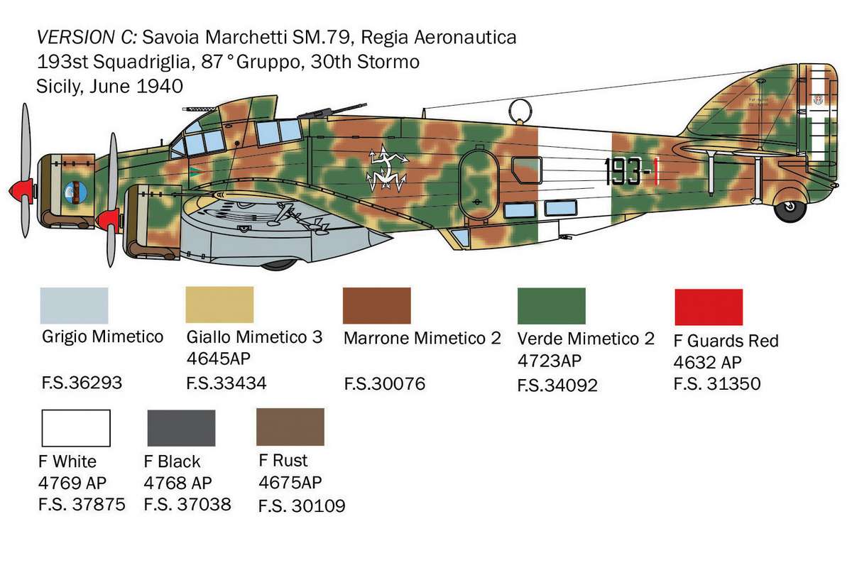 1:72 SM-79 Sparviero Bomber version