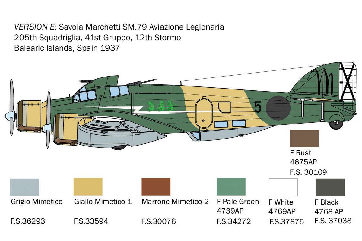 1:72 SM-79 Sparviero Bomber version