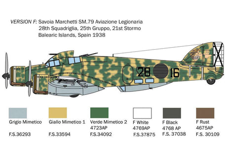 1:72 SM-79 Sparviero Bomber version