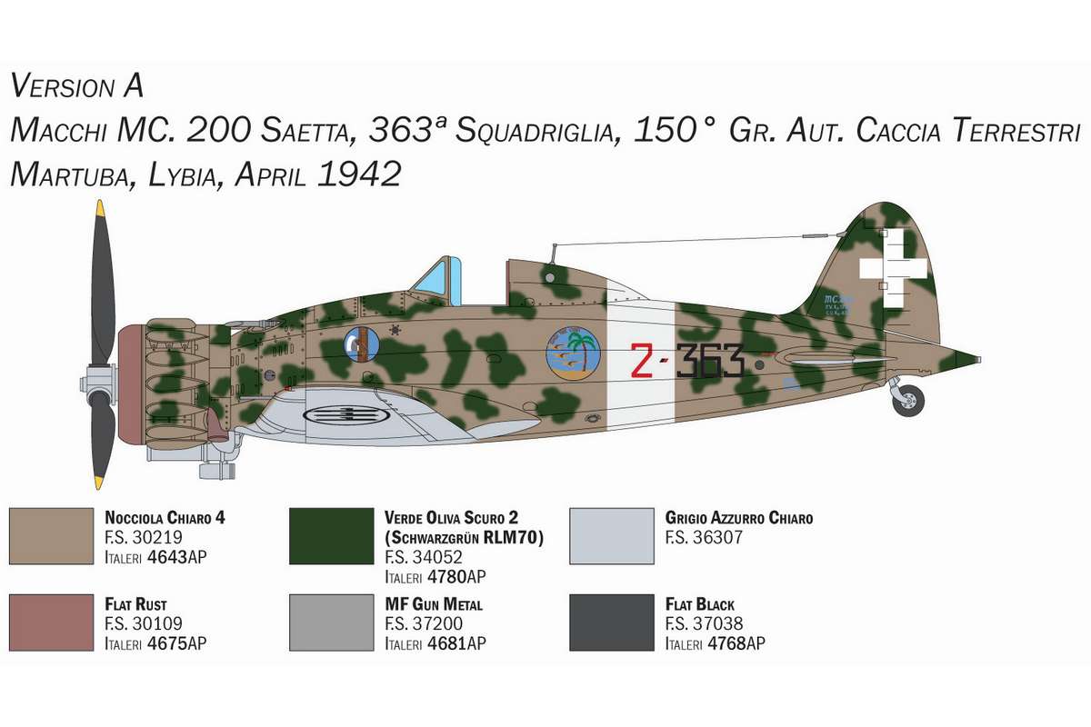 1:72 Macchi MC. 200 \'Saetta\' serie XXI-XXIII
