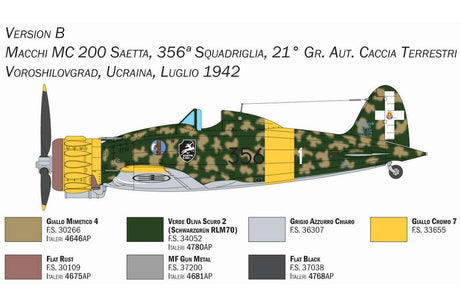 1:72 Macchi MC. 200 \'Saetta\' serie XXI-XXIII