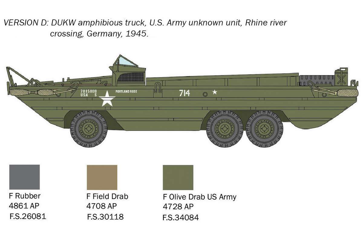 1:72 DUKW 2 ½ ton Amphibious Truck