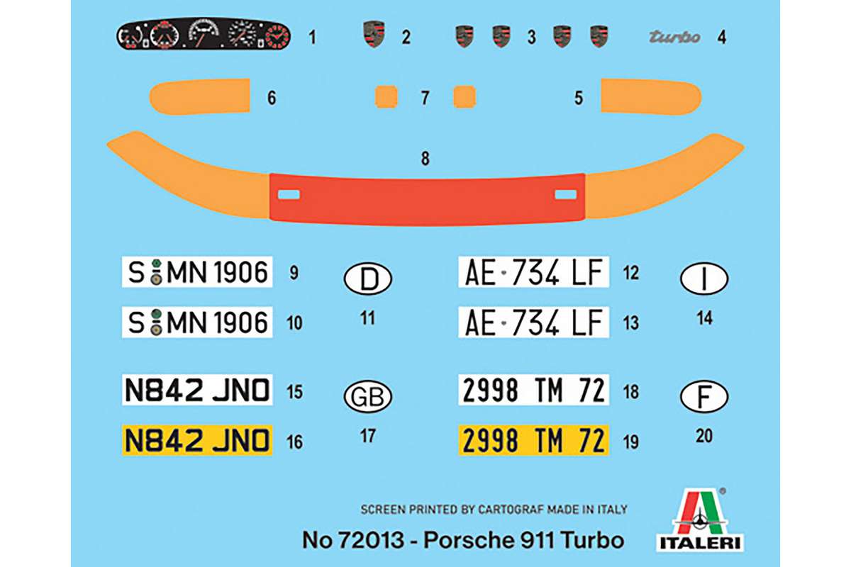 1:24 Complete modeling set Porsche 911 Turbo
