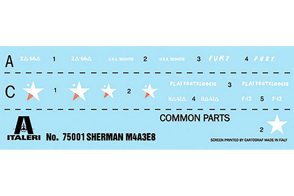1:56 M4A3E8 Sherman Fury, starter set