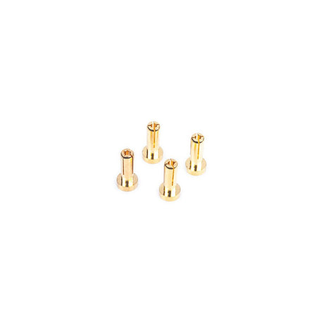 4mm Gold Connectors - 14mm length (4 pcs.)