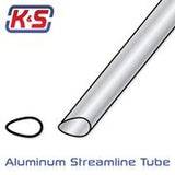 Aluminium Streamline Tube 9,5x890mm (3/8x35'') (4)