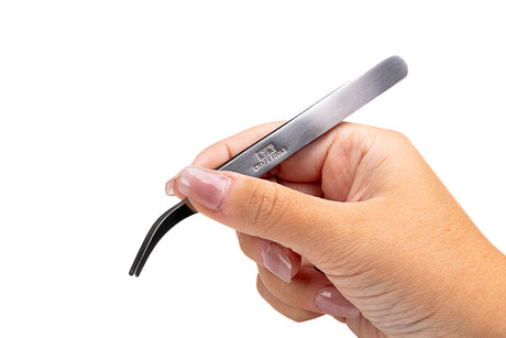 HG Angled Tweezers Round Tip (Pincet)