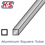 Square Aluminium Tube 3.2x305mm (1/8'') (.014'') (1)