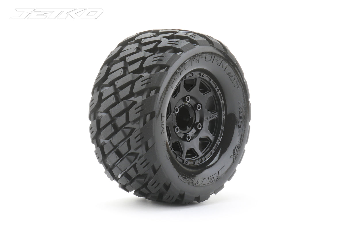 Jetko EX Tyre MT Rockform Black Wheel 2.8" Hex 12-14-17mm (2)