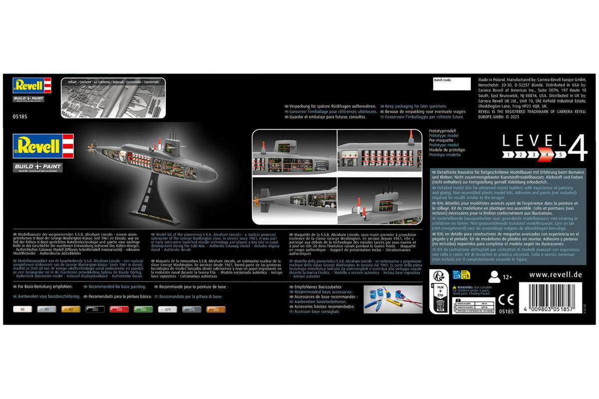 S.S.B. Abraham Lincoln with Interior 1:253