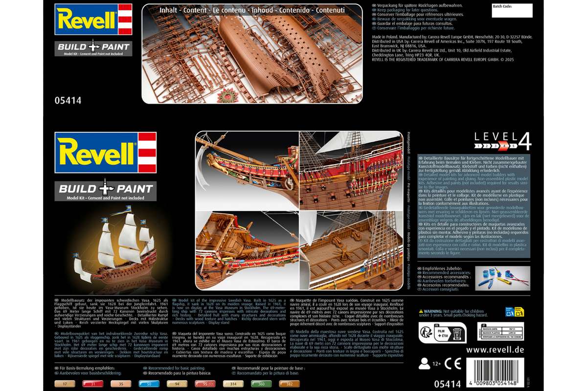 Swedish Regal Ship \'Vasa 1628\' 1:150