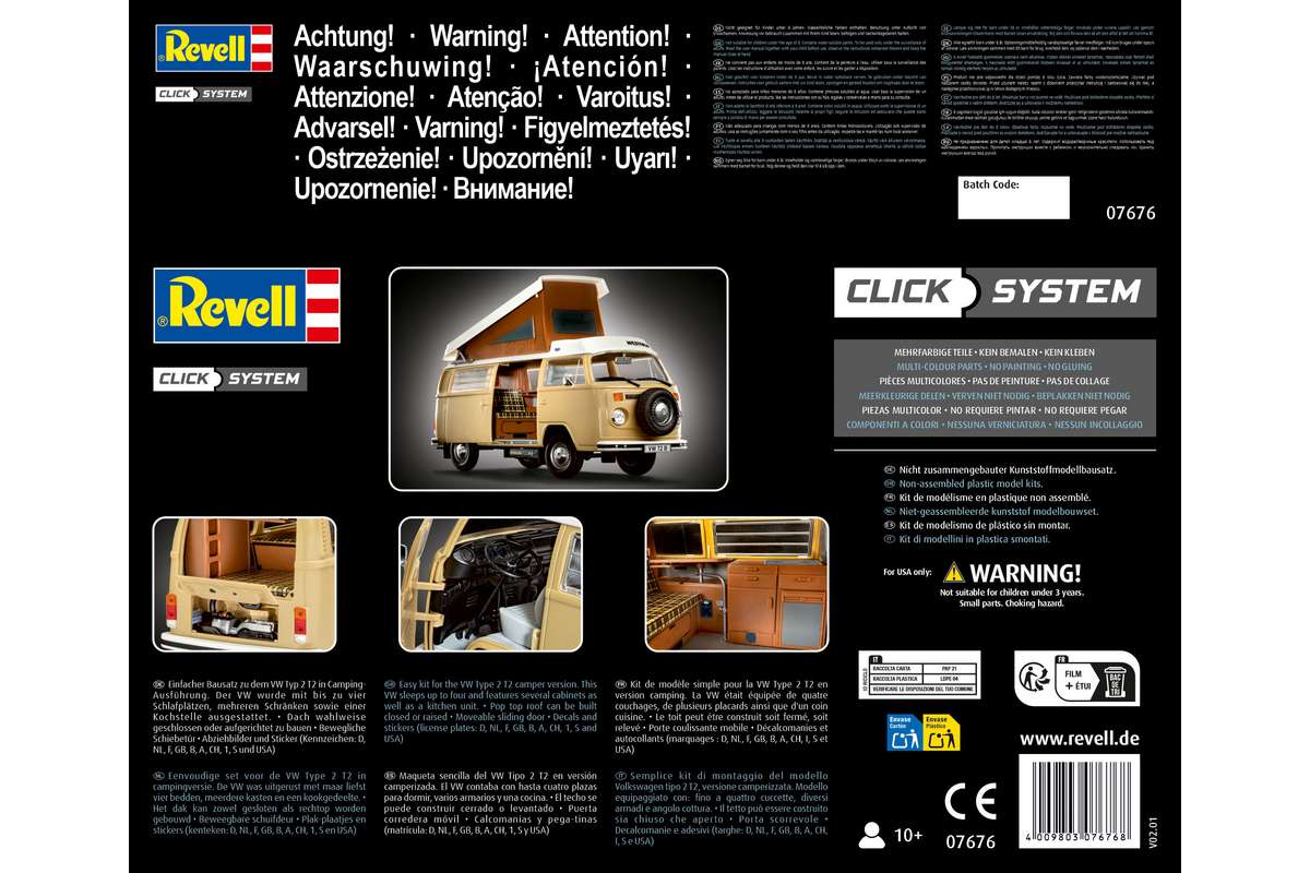 VW T2 Camper 1:24 click system