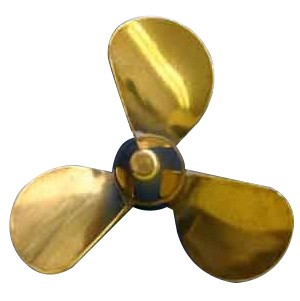 Brass Prop 3-Blade Right 1.5 dia