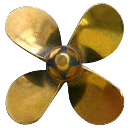 Brass Prop 4-Blade Right 1.5 dia