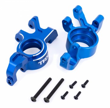 Traxxas 7836-BLUE Steering Blocks L&amp;R (Pair) Alu Blue X-Maxx, XRT