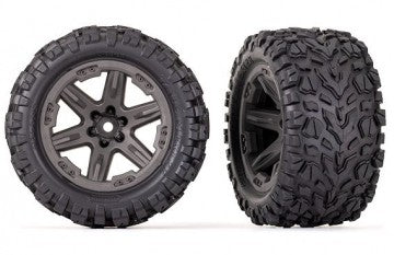 Traxxas 6763 Tires &amp; Wheels Talon EXT/ RXT Gray 2.8" 4WD TSM (2)