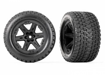 Traxxas 6764 Tires &amp; Wheels Talon EXT/ RXT Black 2.8" 4WD TSM (2)