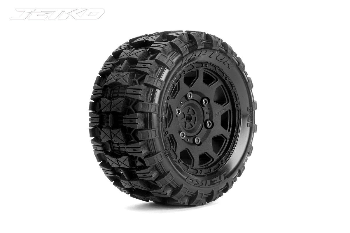 Jetko EX Tyre ST Raptor Black Wheel 2.8" Hex 12-14-17mm (2)