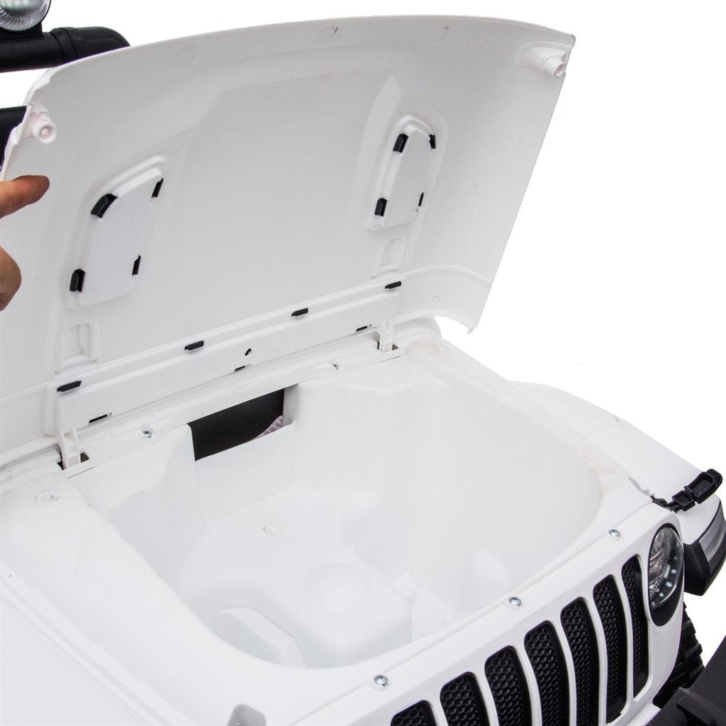 Jeep Wrangler Rubicon White, 4x12V