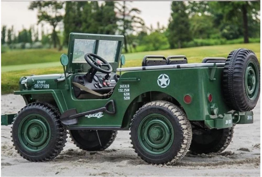 Azeno Explorer Army 3-sæder 4x24V