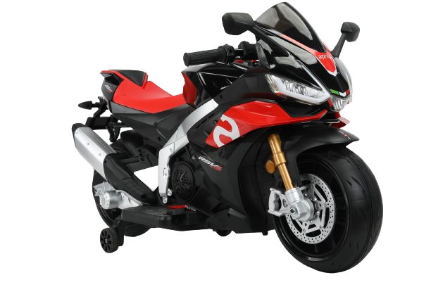 Aprilia RS V4 MC Elbil för barn, Svart, 2x12V