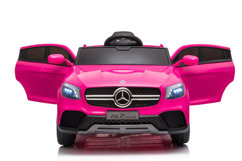 Mercedes GLC Coupé Rosa – Elbil för barn, 4x12V med EVA-däck och lädersäte